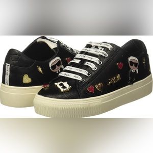 'Karl Lagerfeld Paris Women's Cate Shoes -
Sneakers Kip Pins Size 7.5M